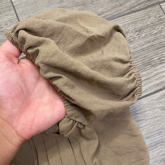 BROWN RUFFLE CROP TOP - Picture 4 of 6